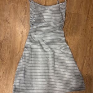 Brandy Melville Gray Plaid Mini Dress